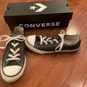 Converse One Star Gray Canvas Distressed Sneakers Lace Up Shoes Junior's Size 3